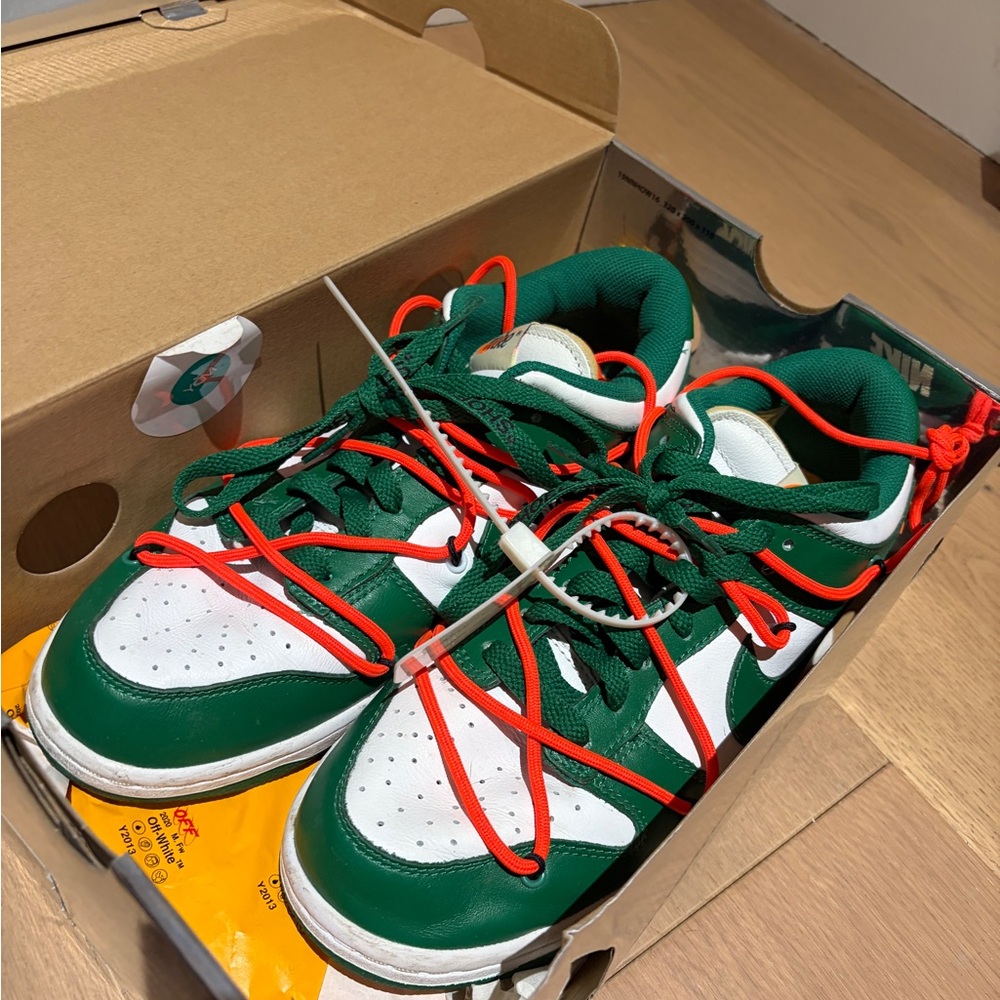 Nike Kids Green, White & Orange Low-Top Sneakers - Picture 3 of 7
